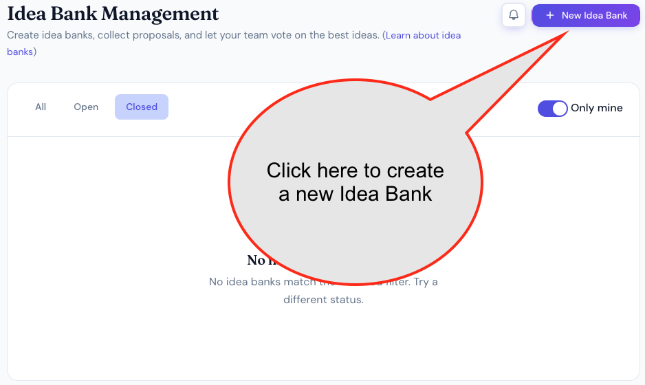 Creating an Idea Bank